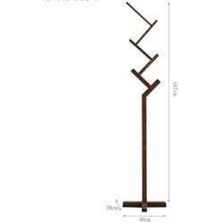 Floor Coat Rack Hanger Clothes Rack, Wood Color, Black Walnut,40cm30cm187cm Haiming (Color : Black Walnut)
