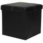Otto & Ben Folding Toy Boxes Chest with Memory Foam Seat, Faux Leather Small Ottomans Bench Foot Rest Stool, Line Black Otto & Ben Folding Toy Boxes Chest with Memory Foam Seat, Faux Leather Small Ottomans Bench Foot Rest Stool, Line Black