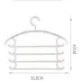 5 Packs Creative Clothes Hangers Multi-Layer Plastic Magic Pants Rack Wardrobe Four-Layer Scarf Rack Multi-Function Wide Shoulder Seamless Hanger (Color : Green)