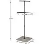 MyGift Industrial Pipe Clothing Display Stand with Vintage Gray Wood Base MyGift Industrial Pipe Clothing Display Stand with Vintage Gray Wood Base