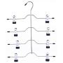 4 Layers Stainless Steel Multifunctional Clothes Hangers 5pcsPants Storage Hangers Cloth Rack Multilayer Storage Cloth Hanger
