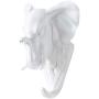 Zhi Jin 1Pc Novelty White Animals Head Hook Wall Adhesive Door Hanger Decor for Clothes Hat Mr.Elephant