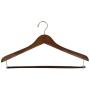Iconikal 17-Inch Contoured Wood Suit Hanger with Pant Bar, Walnut, 10-Pack Iconikal 17-Inch Contoured Wood Suit Hanger with Pant Bar, Walnut, 10-Pack