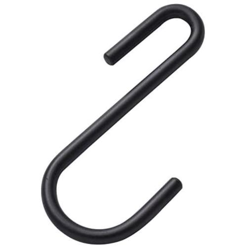 Heavy Duty S Hooks, 3.5-Inch 304 Stainless Steel Rack Hooks Hanging Hangers S Shaped Hooks for Pan Pot Clothes Towel Bag Robe Plants, 10 Pack (Black-Large)