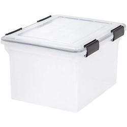 IRIS Letter and Legal Size WEATHERTIGHT File Box, Clear