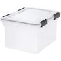 IRIS Letter and Legal Size WEATHERTIGHT File Box, Clear