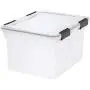 IRIS USA, Inc. UCB-FB WEATHERTIGHT Letter and Legal Size File Box, 12 Quart, Clear