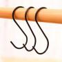 S Hook Black,S Hangers Stainless Steel S Shaped Hanging Hooks 20 Pack 3.5'' for Kitchen, Bathroom, Bedroom and Office