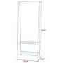 Sdoveb Garment Rack Floor Coat Rack with 2 Tier Shoes Stand Multifunctional Clothes Hanger Home Bedroom Wardrobe Coat Storage Rack (White) Sdoveb Garment Rack Floor Coat Rack with 2 Tier Shoes Stand Multifunctional Clothes Hanger Home Bedroom Wardrobe Coat Storage Rack (White)