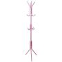 uxcell Metal Coat Rack,Standing Coat Tree 12 Hooks Hanger for Handbags Hat Umbrella Clothes Home Decor Fuchsia