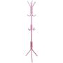 uxcell Metal Coat Rack,Standing Coat Tree 12 Hooks Hanger for Handbags Hat Umbrella Clothes Home Decor Fuchsia