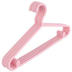 SAASNY Standard Plastic Hangers ? Pack of 5 ? Durable and Slim with Sleek Design ? Pink ? Non Slip & Space Saving Clothes Hangers for Drying and Storage