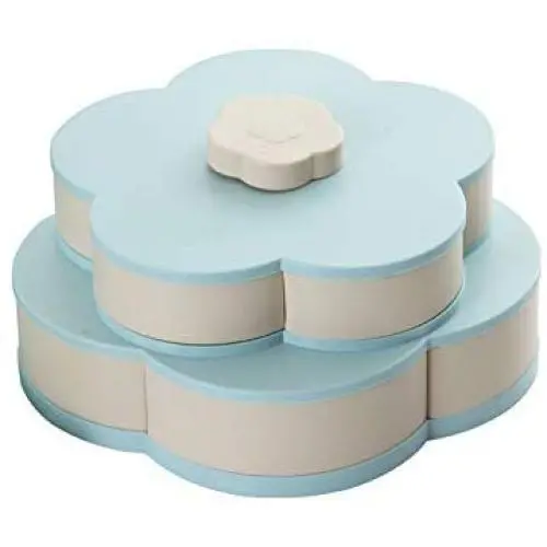 Nicedeal Creative Flower Candy Boxes Plum Blossom Rotating Fruit Bowl Dried Fruit Boxes Perfect for Seeds Nuts and Dry Fruits Storage Boxes Food Storage 1set Light Blue Nicedeal Creative Flower Candy Boxes Plum Blossom Rotating Fruit Bowl Dried Fruit Boxes Perfect for Seeds Nuts and Dry Fruits Storage Boxes Food Storage 1set Light Blue