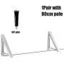 Folding Clothes Hanger Foldable Multifunction Wall Mounted Clothes Rail Drying Rack Color Random