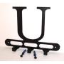 Capital Letter U Monogram Wall Hook Hanger. Satin Black. Solid Steel. Screws Included.