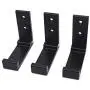 Antrader 3-Pack Folding Coat Hook Space Aluminium Towel Hook Wardrobe Cloth Hanger Wall Mounted Hook with Screws, Black