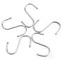 S Shaped Hooks Hanging 5 Size Stainless Steel Hooks Hangers for Kitchenware Pan Pots Utensils Clothes Bags Towels Plants Kitchen, Work Shop, Bathroom, Garden 20PCS
