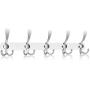 EEEKit 10/15 Hooks, Stainless Steel 304 Coat Holder, Rail Hat Bath Robe Clothes Hanger Rack Mugs Holder Home Storage for Office, Kitchen, School, Entryway, Wall Mounted