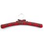 10 Pcs Red Plaid Fabric Padded Clothes Hanger, Non Slip Checked Style Fabric Coats Shirt Dress Hanger for Closet