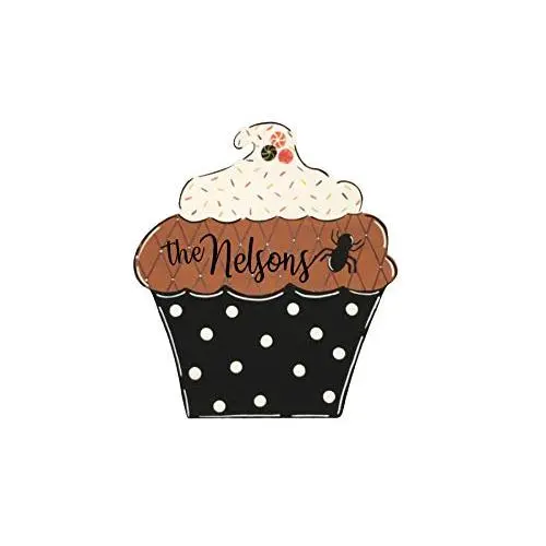 Halloween Cupcake Wood Door Hanger, Halloween Wood Wreath Sign, Halloween Door Decor, Candy