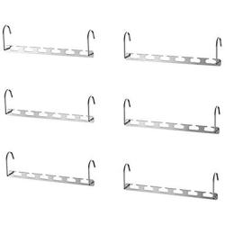 Clothes Hanger Multifunctional Space Saving Clothes Hanger with Hook Magic 6Hole Cloth Closet Organizer Iron Clothes Drying Rack(5 Pieces/Lot)
