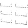 Clothes Hanger Multifunctional Space Saving Clothes Hanger with Hook Magic 6Hole Cloth Closet Organizer Iron Clothes Drying Rack(5 Pieces/Lot)