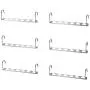 Clothes Hanger Multifunctional Space Saving Clothes Hanger with Hook Magic 6Hole Cloth Closet Organizer Iron Clothes Drying Rack(5 Pieces/Lot)