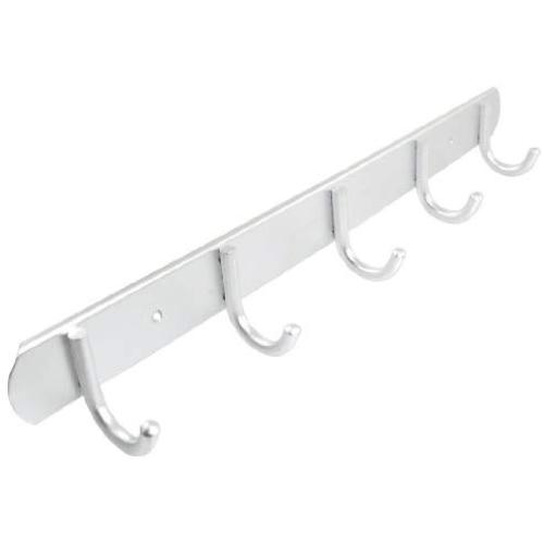 uxcell Aluminum Bathroom 5 Hanger Towel Coat Clothes Wall Mount Rack Hook