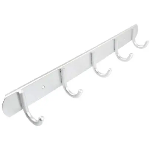 uxcell Aluminum Bathroom 5 Hanger Towel Coat Clothes Wall Mount Rack Hook