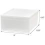 IRIS USA NSSB-W Front Entry Stacking Shoe Box, Wide, White, 6 Pack