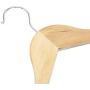 Tosnail 10-Pack Wooden Pant Hanger, Wooden Suit Hangers with Steel Clips and Hooks, Natural Wood Collection Skirt Hangers, Standard Clothes Hangers (Renewed)