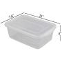 Yubine Clear Storage Containers, 5.7 Liter Plastic Boxes Organizer with Lid, 6 Packs