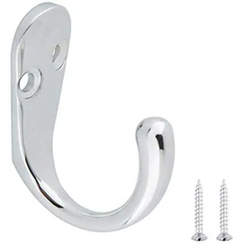 AmazonBasics AB4800-PC-5 Robe Hook, Polished Chrome AmazonBasics AB4800-PC-5 Robe Hook, Polished Chrome