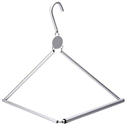 1PC Practical Aluminium Alloy Folding Durable Clothes Hanger for Home Outdoor Travel