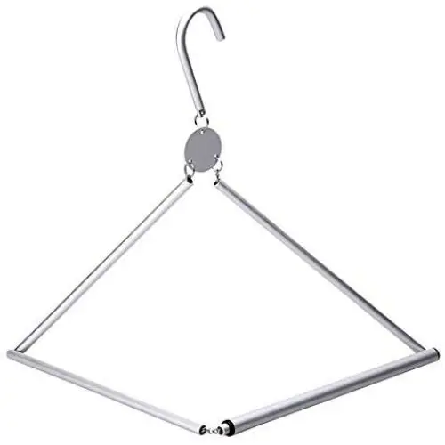 1PC Practical Aluminium Alloy Folding Durable Clothes Hanger for Home Outdoor Travel 1PC Practical Aluminium Alloy Folding Durable Clothes Hanger for Home Outdoor Travel