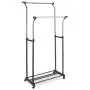 Whitmor Adjustable Double Garment Rack -Rolling Clothes Organizer - Chrome Whitmor Adjustable Double Garment Rack -Rolling Clothes Organizer - Chrome