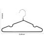 Kabudar Kids Metal Hangers Non-Slip Baby Clothes Hangers with Rubber Coating, Children Clothes Hanger Heavy Duty, Ultra-Thin, Space Saving, Chrome Hooks,11.8 Inches Wide, Black 20 Pack