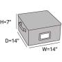 Covermates ? 14 Inch Zip-Top Storage Boxes -14W x 14D x 10H ?? 2 YR Warranty ? Year Around Protection - Graphite