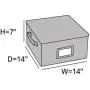 Covermates ? 14 Inch Zip-Top Storage Boxes -14W x 14D x 10H ?? 2 YR Warranty ? Year Around Protection - Graphite Covermates ? 14 Inch Zip-Top Storage Boxes -14W x 14D x 10H ?? 2 YR Warranty ? Year Around Protection - Graphite