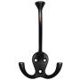 HARPOON 5 Pack Heavy Duty Three Flared Prongs Coat Hooks, Oil-Rubbed Bronze