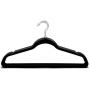 Sodynee Ultra Thin Non-Slip Velvet Clothes Hanger, Pack of 50, Black