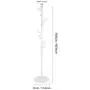 TOPINCN Solid Wooden Coat Rack Entryway Hall Bedroom Stand Tree Rack for Clothes Hat Handbag Jacket Scarf Hanger 8 Hook Easy to Assemble (White)