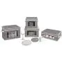 China Storage Boxes for Dinnerware,Tea Cups and Mugs with Lid and Handles, Primum Polyester fabric with Felt Plate Dividers,Set of 4 Grey China Storage Boxes for Dinnerware,Tea Cups and Mugs with Lid and Handles, Primum Polyester fabric with Felt Plate Dividers,Set of 4 Grey