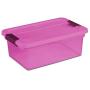 Sterilite ClearView Latch 15 Qt Plastic Storage Container Box, Purple (12 Pack)