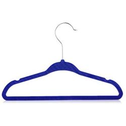 KATH Velvet Hangers 100 Pack, Nonslip Clothes Hangers Heavy Duty 360 Swivel Hanger Hook Blue