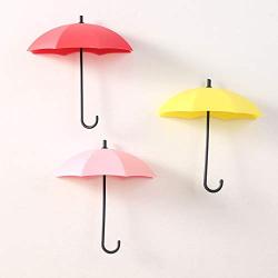 Hot Sale!DEESEE(TM)????????3pcs/set Cute Umbrella Wall Mount Key Holder Wall Hook Hanger Organizer Durable