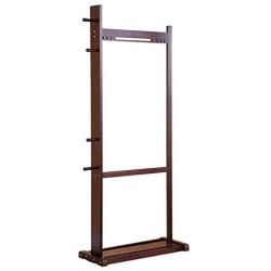 HL-TD Pine Hangers Clothes Rack Hanger Landing Coat Rack Clothes Rack Room Bedroom Walnut Multifunction Simple (Size : 55CM)
