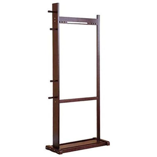 HL-TD Pine Hangers Clothes Rack Hanger Landing Coat Rack Clothes Rack Room Bedroom Walnut Multifunction Simple (Size : 55CM)