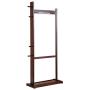 HL-TD Pine Hangers Clothes Rack Hanger Landing Coat Rack Clothes Rack Room Bedroom Walnut Multifunction Simple (Size : 55CM)