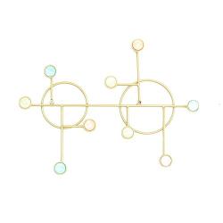 Wall-Mounted Coat Rack Nordic Porch Hook Wall Hanging Decoration Hall Hanger Wall Wrought Iron Clothes Coat Hook G-10.28 (Color : Gold, Size : 9 Hook)